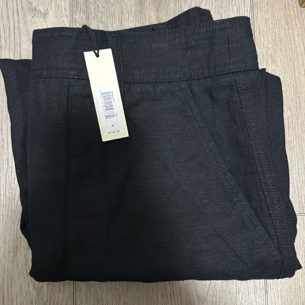NWT! Banana Republic Black Mya Cotton-Linen Cargo Pant - Multiple Sizes🩷